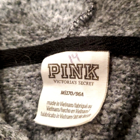 Pink elastic waist band cropped hoodie - Picture 6 of 8